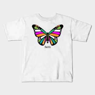 Faith Butterfly Kids T-Shirt